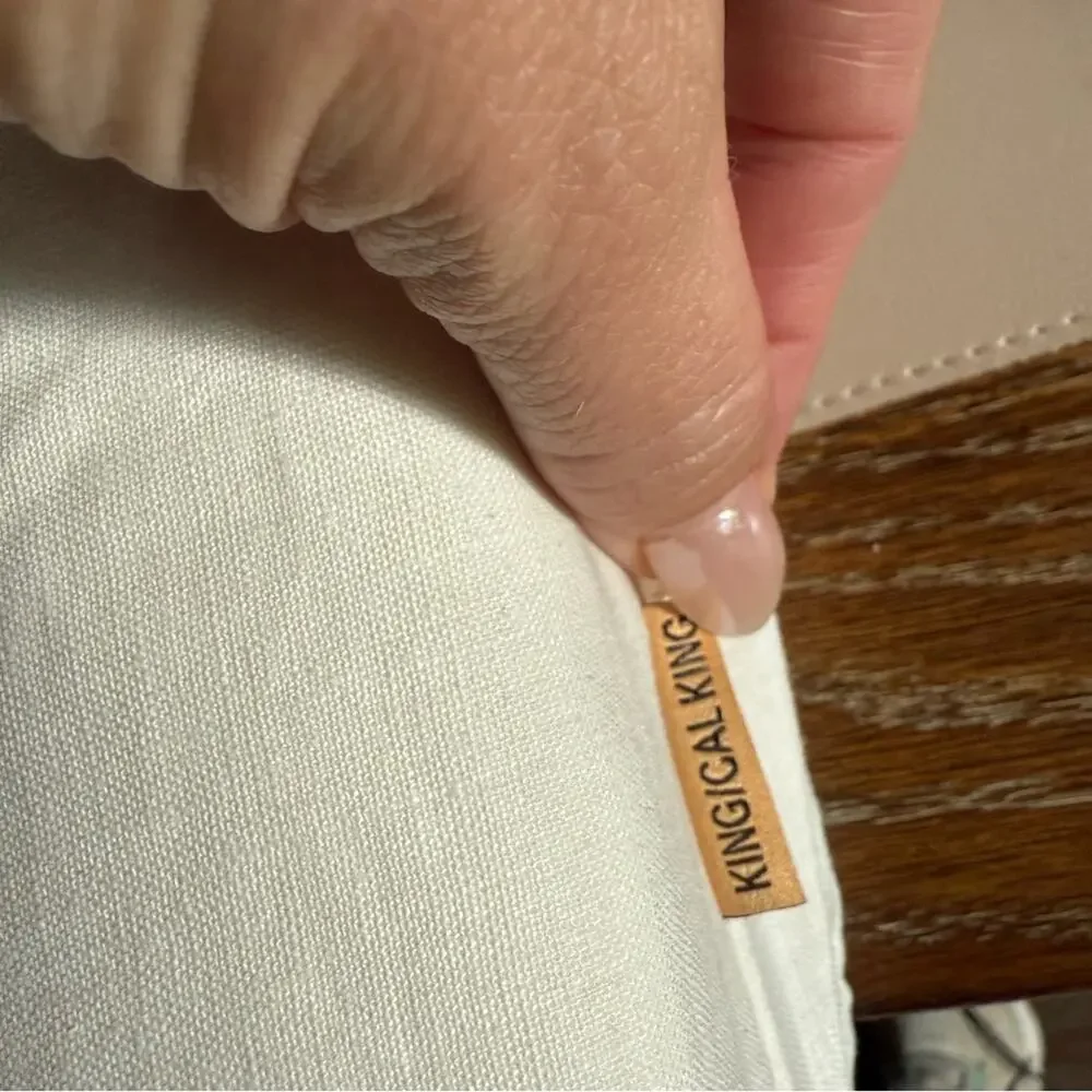 Quince European Linen Duvet Cover Set Ivory Size King/CalKing